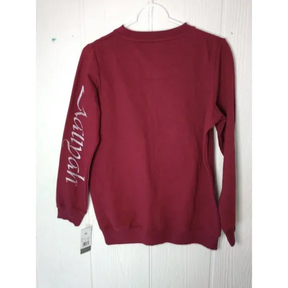 In Memory of Aaliyah Sweatshirt Women’s XS Maroon Red Long Sleeve Pullover NWT - Picture 3 of 6